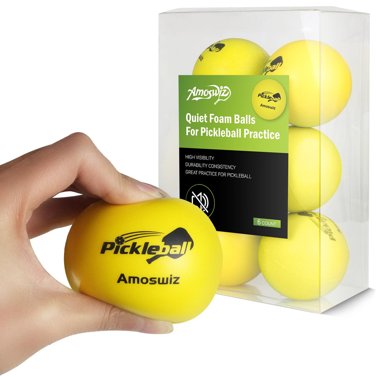 Silent Foam Practice Balls – 6 Pack